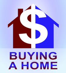 Buying A Home Represents Real Estate 3d Illustration