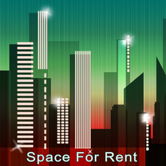 Space For Rent Means Leases 3d Illustration