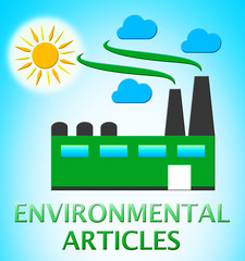 Environmental Articles Represents Eco Publication 3d Illustration