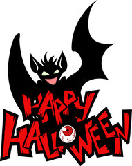 Halloween cartoon illustration of a vampire