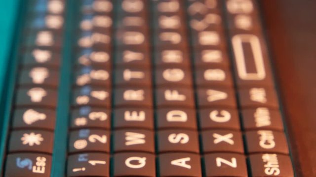Mini Keyboard or Keypad close up 
