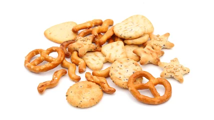 Foto op Plexiglas Voorgerecht Crackers / Hartige koekjes voor bij het aperitief