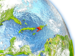 Haiti on model of Earth