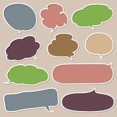 Fototapeta premium Set of Colorful Hand Drawn Speech and Thought Bubbles