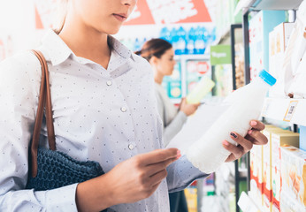 Women shopping at the supermarket