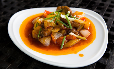 Stir-fry with meat and vegetables