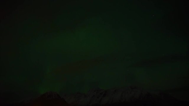 4k, UHD, Lofaten Island Norhtern Lights, Moving Stars Time Lapse