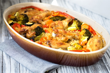 Traditional dish of rice,vegetable and meat-pilaf