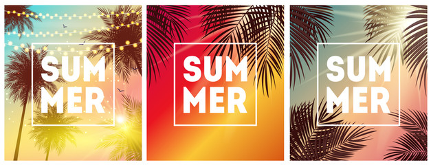 Summer Natural Placard, Poster, Flyer or Invitation Background   © olegganko