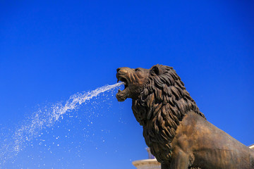 Fountain and monument of Alexander the Great in Skopje