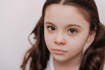 Obraz premium Portrait of cute girl with cold
