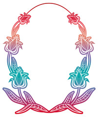 Beautiful oval gradient frame.