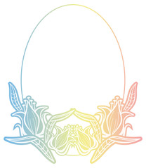 Beautiful oval gradient frame.