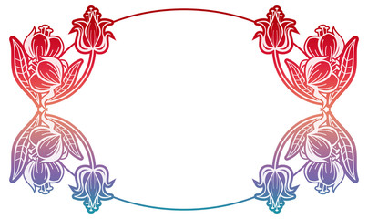 Beautiful oval gradient frame.