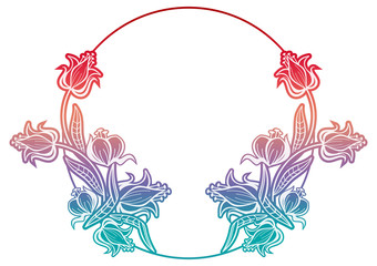 Beautiful round gradient frame. 