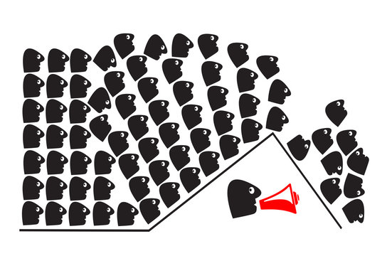 Human Herd Instinct. People following the majority without making their own decision also called the bandwagon effect