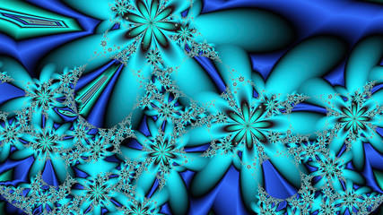 Kaleidoscope. Spring flower extravaganza. 3D surreal illustration. Sacred geometry. Mysterious psychedelic relaxation pattern. Fractal abstract texture. Digital artwork graphic astrology magic