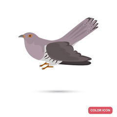 Cuckoo color flat icon for web and mobile design