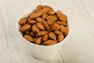 Almond in the bowl