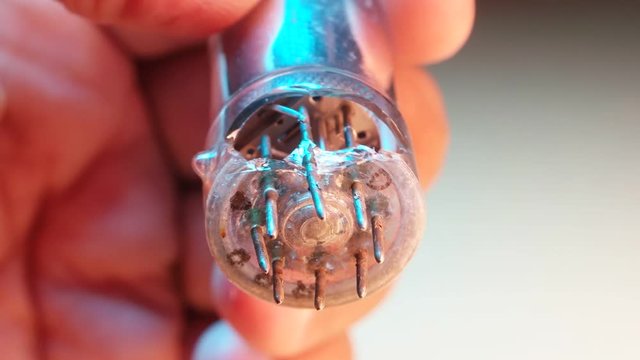 Close up of an old electric valve 
