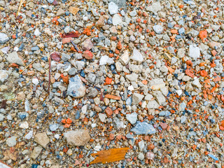 Gravel on beach, stone background on beach, Gravel on the rain background