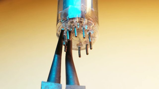 Close up of an old electric valve 
