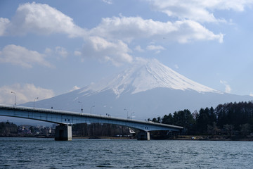 Mount Fuji view from Lake Kawaguchi