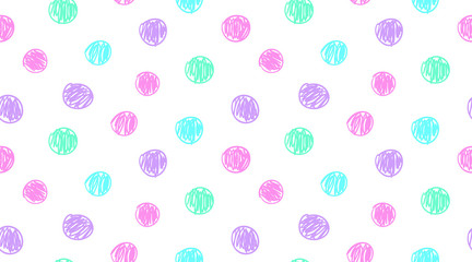 hand drawn circles, simple seamless pattern - 148830077