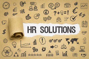 HR Solutions / Papier mit Symbole