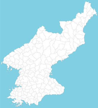 Large and detailed map of North Korea with all regions.