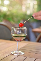 Drink with cherry