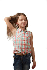 Obraz premium portrait of a girl on a white background