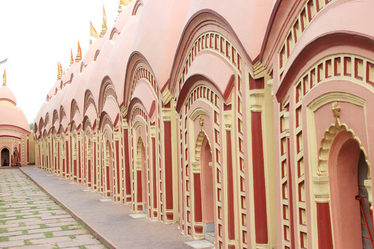 108 Shiva Temple. The circle of the 108 Shiva Temple at Bardhaman, West Bengal, India.