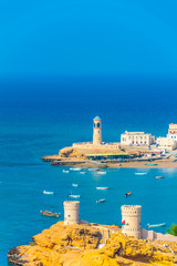 Aerial view of the Omani town Al Ayjah © dudlajzov