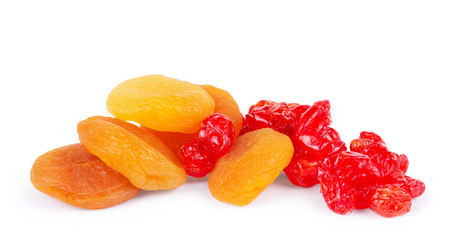 dried fruits isolated on the white background