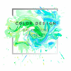 Art abstract background watercolor paint  texture design poster illustration vector over square frame. Perfect watercolor design for headline, logo and sale banner.