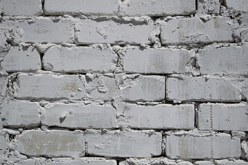 Texture of a white brick wall