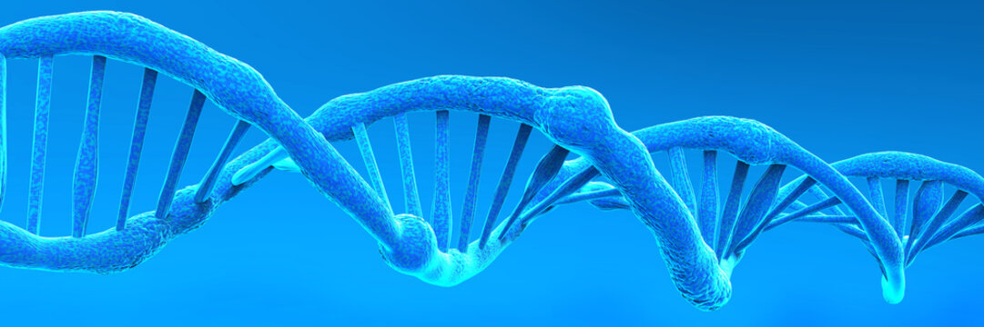 DNA structure, blue background