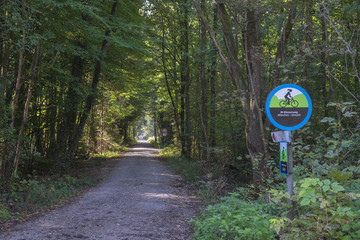 Naklejka premium Beschilderung, Münchner Wasserweg, Radtour