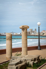 Fototapeta premium Old town in Cadiz on a sunny day in March 2017, Andalusia, Spain