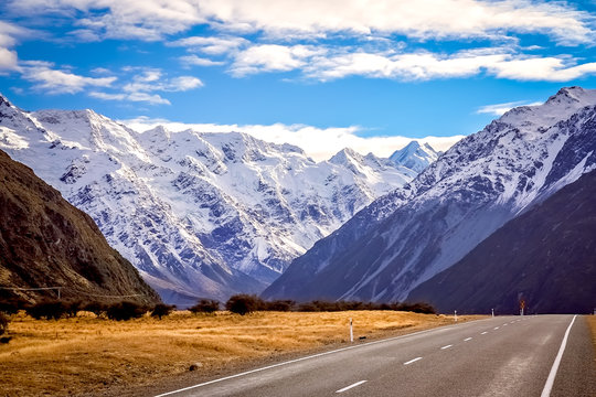 Mountain Scenery of New Zealand South Island