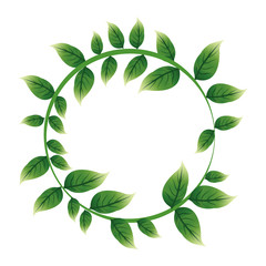 green textured leaf icon image vector illustration design