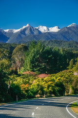 Road through New Zealand Alps