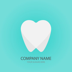 Dental hearth logo template, vector illustration