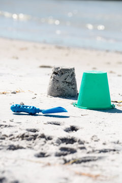 Sand Castle Making Toys On A Beach