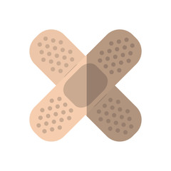 crossed adhesive bandages healthcare icon image vector illustration design 