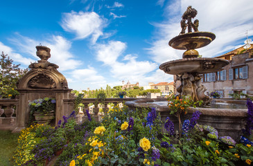 Viterbo, Italy - A sunday morning in the medieval city of the Lazio region