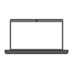 gray color graphic laptop computer tech device vector illustration