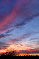 Sunset in the countryside