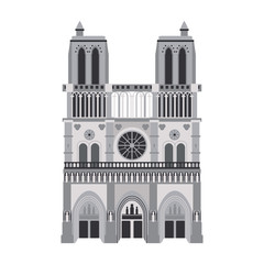 Fototapeta premium notre dame de paris cathedral icon image vector illustration design